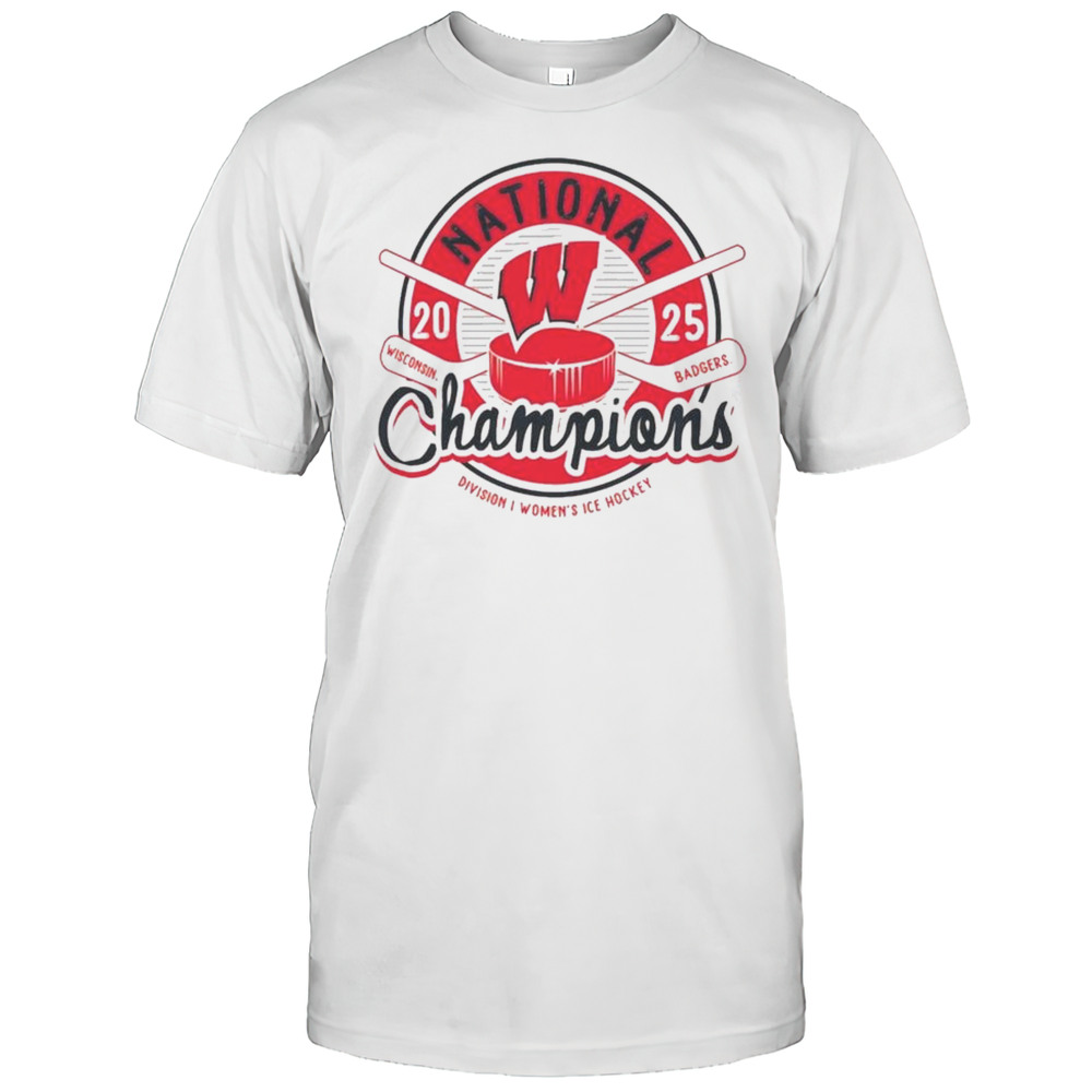 Wisconsin Badgers 2025 Frozen Four Womens Ice Hockey Tournament Champions Shirt