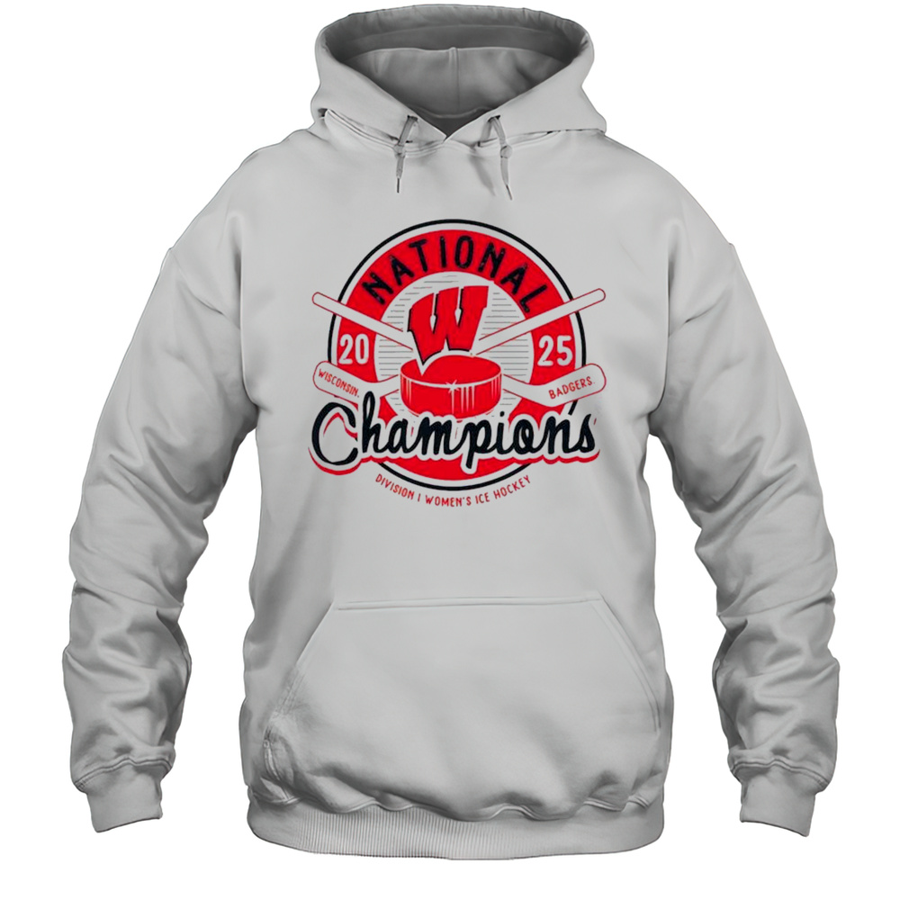 Wisconsin Badgers 2025 Frozen Four Womens Ice Hockey Tournament Champions Shirt Unisex Hoodie