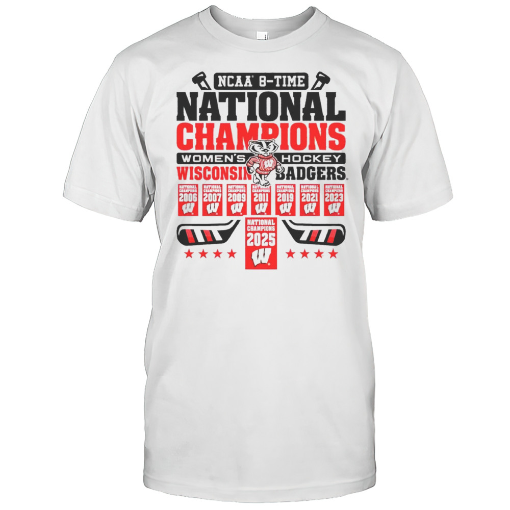 Wisconsin Badgers 2025 Womens Hockey National Champions Banners Shirt
