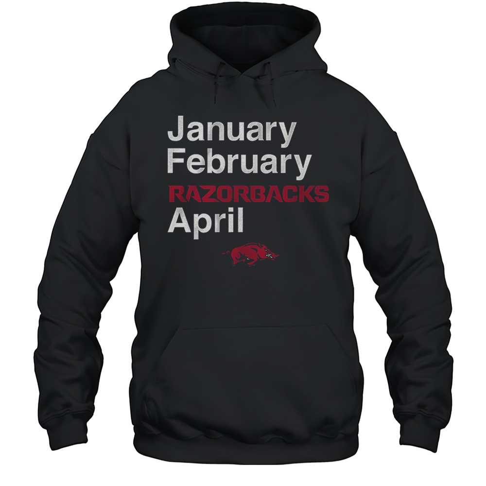 Arkansas Razorbacks Basketball January February Razorbacks April Vintage Shirt Unisex Hoodie