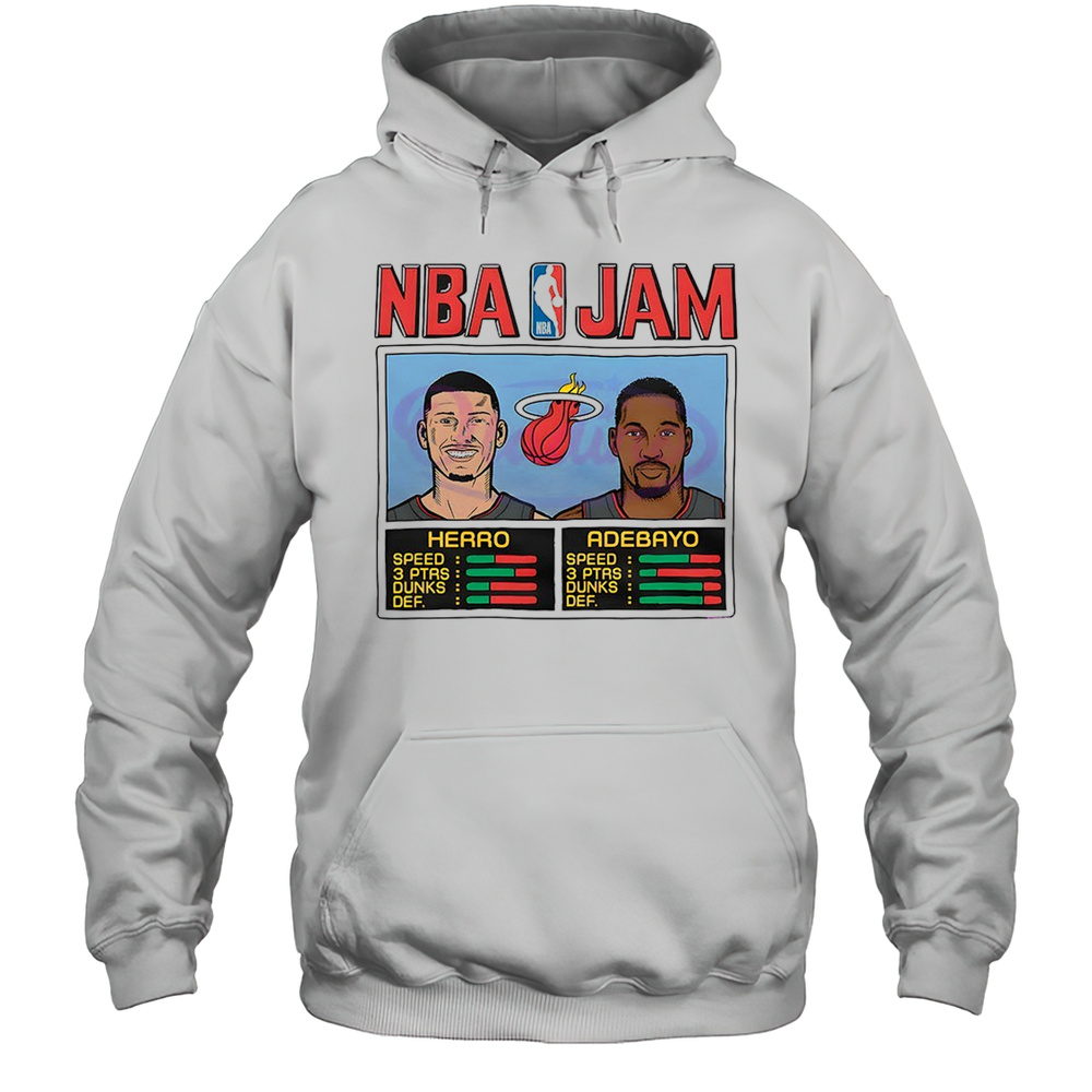 Bam Adebayo And Tyler Herro NBA Jam Miami Heat Shirt Unisex Hoodie
