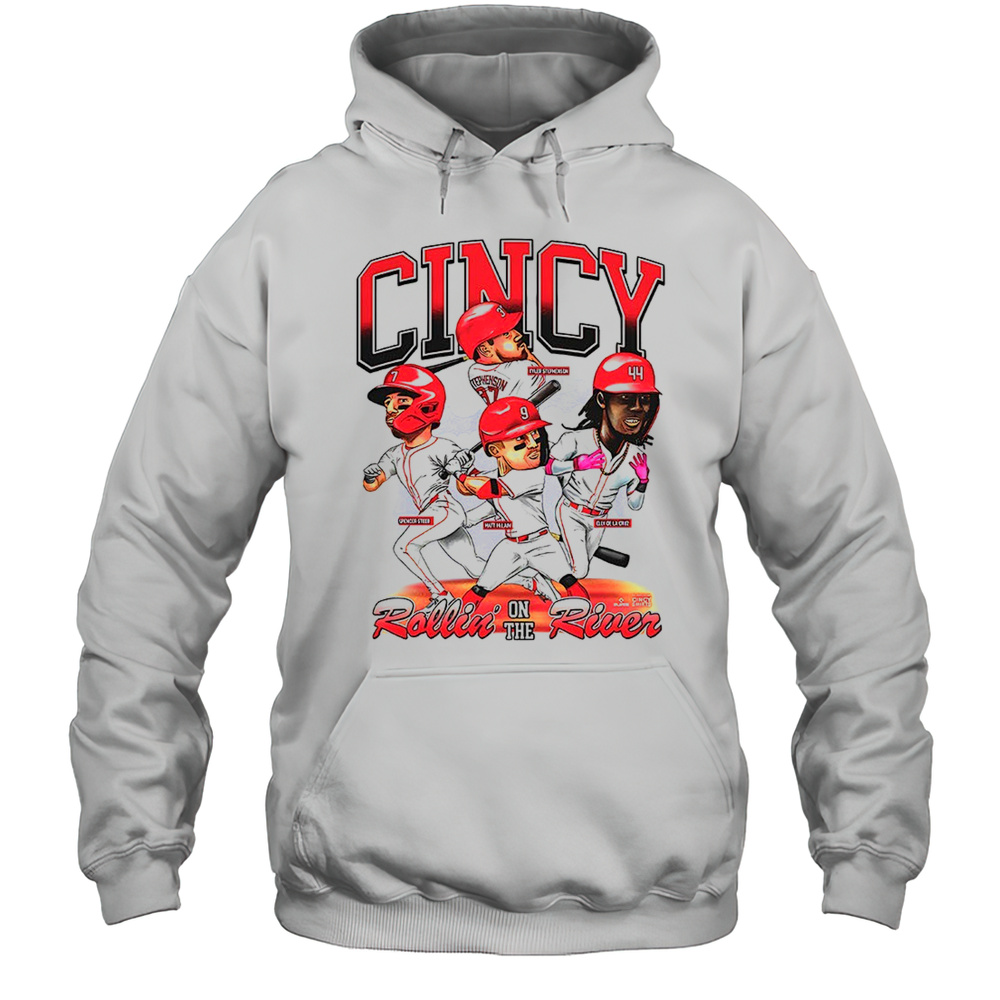 Cincinnati Reds Baseball Rollin On The River Shirt Unisex Hoodie