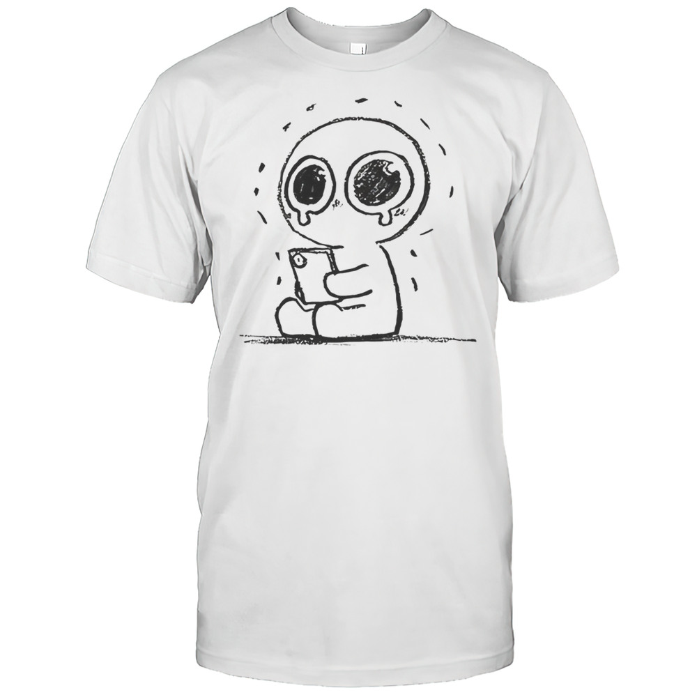 Crying Ghost With Phone Shirt