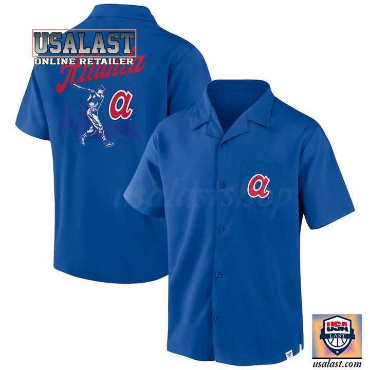 HOT Atlanta Braves Royal Proven Winner Camp Hawaiian Shirt