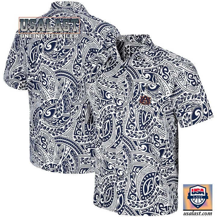HOT Auburn Tigers Colosseum Navy Tree Camp Aloha Hawaiian Shirt
