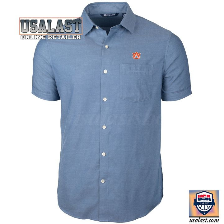 HOT Auburn Tigers Navy Windward Aloha Hawaiian Shirt