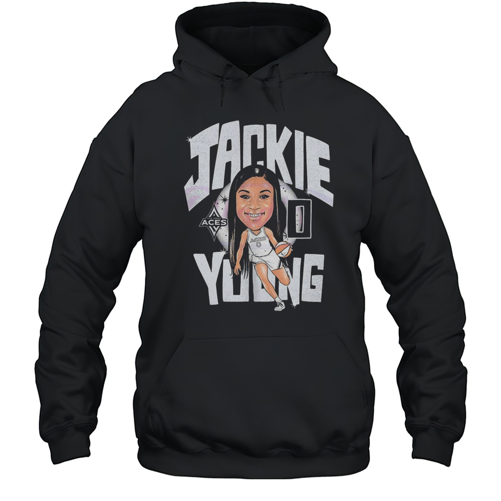 Jackie Young 0 Las Vegas Aces Womens Basketball WNBA Cartoon Shirt Unisex Hoodie
