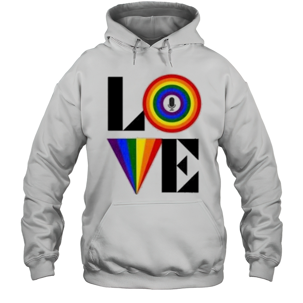 Love Mic Pride Rainbow T-Shirt Unisex Hoodie