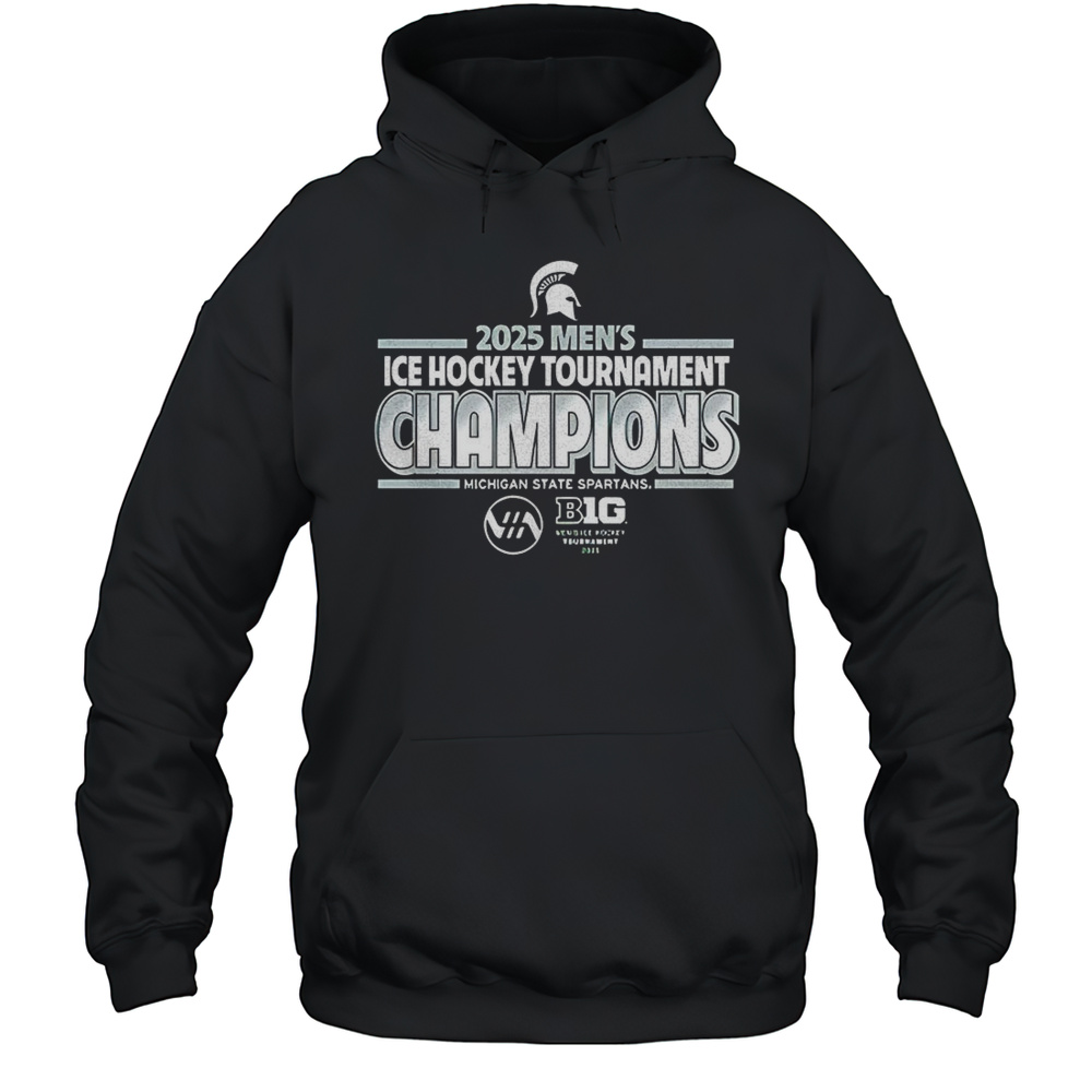 Michigan State Spartans 2025 Big Ten Ice Hockey Tournament Champion Shirt Unisex Hoodie