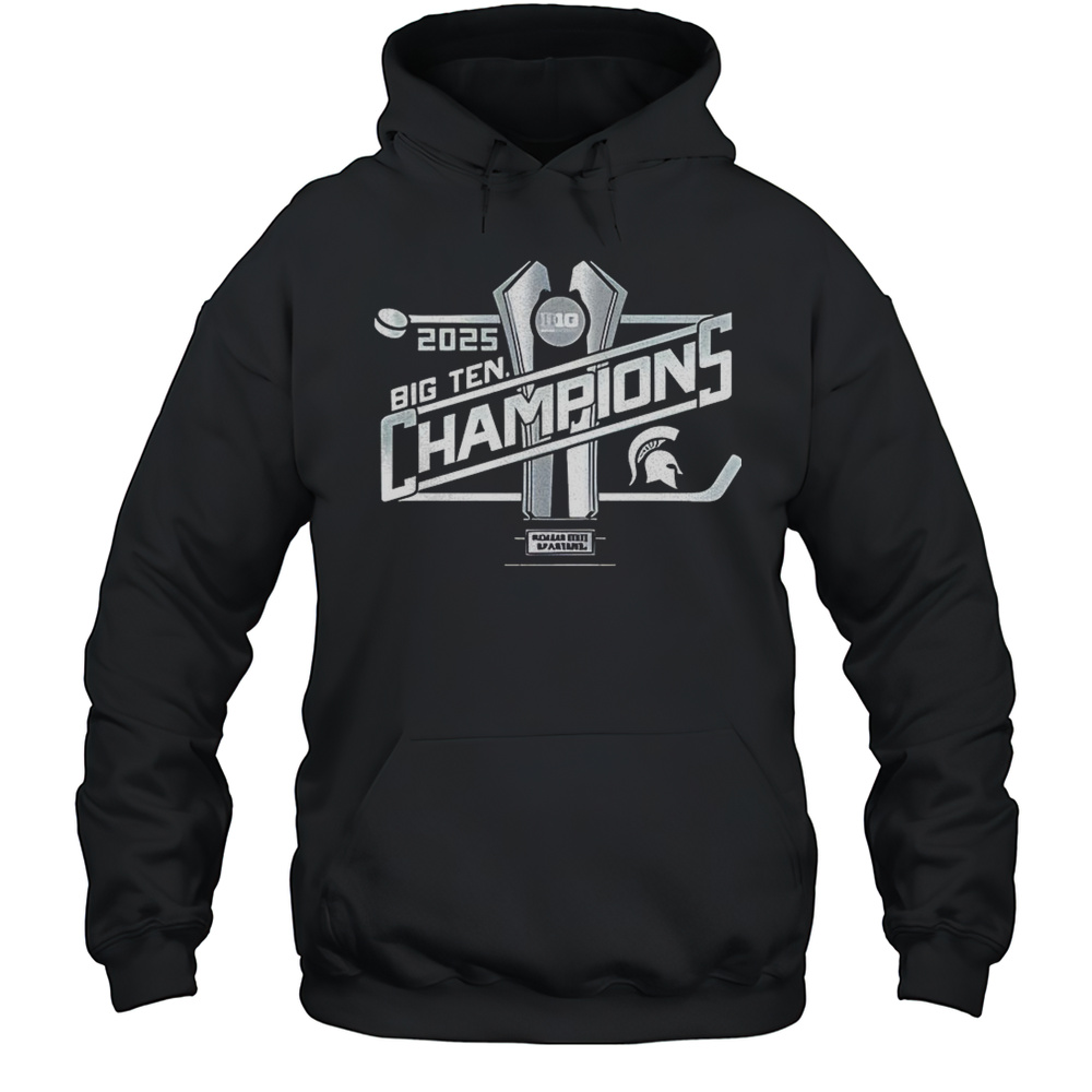Michigan State Spartans 2025 Big Ten Mens Hockey Regular Season Champions Shirt Unisex Hoodie