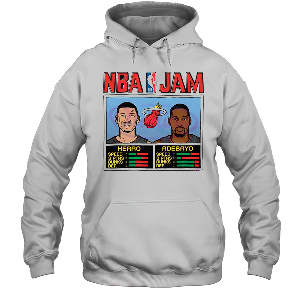 NBA Jam Miami Heat Herro And Adebayo Shirt Unisex Hoodie