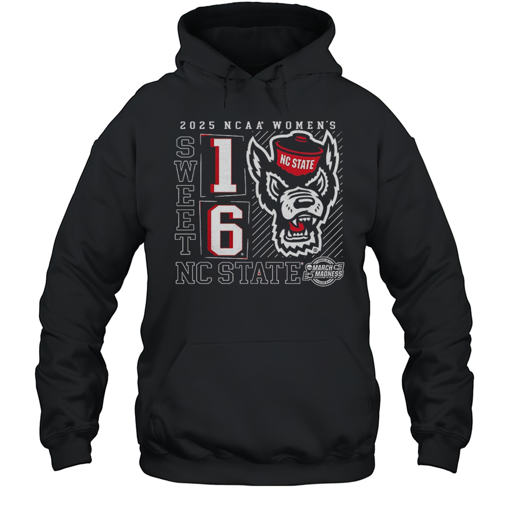 NC State Wolfpack 2025 NCAA Womens Basketball Tournament March Madness Sweet 16 No Look Pass Shirt Unisex Hoodie