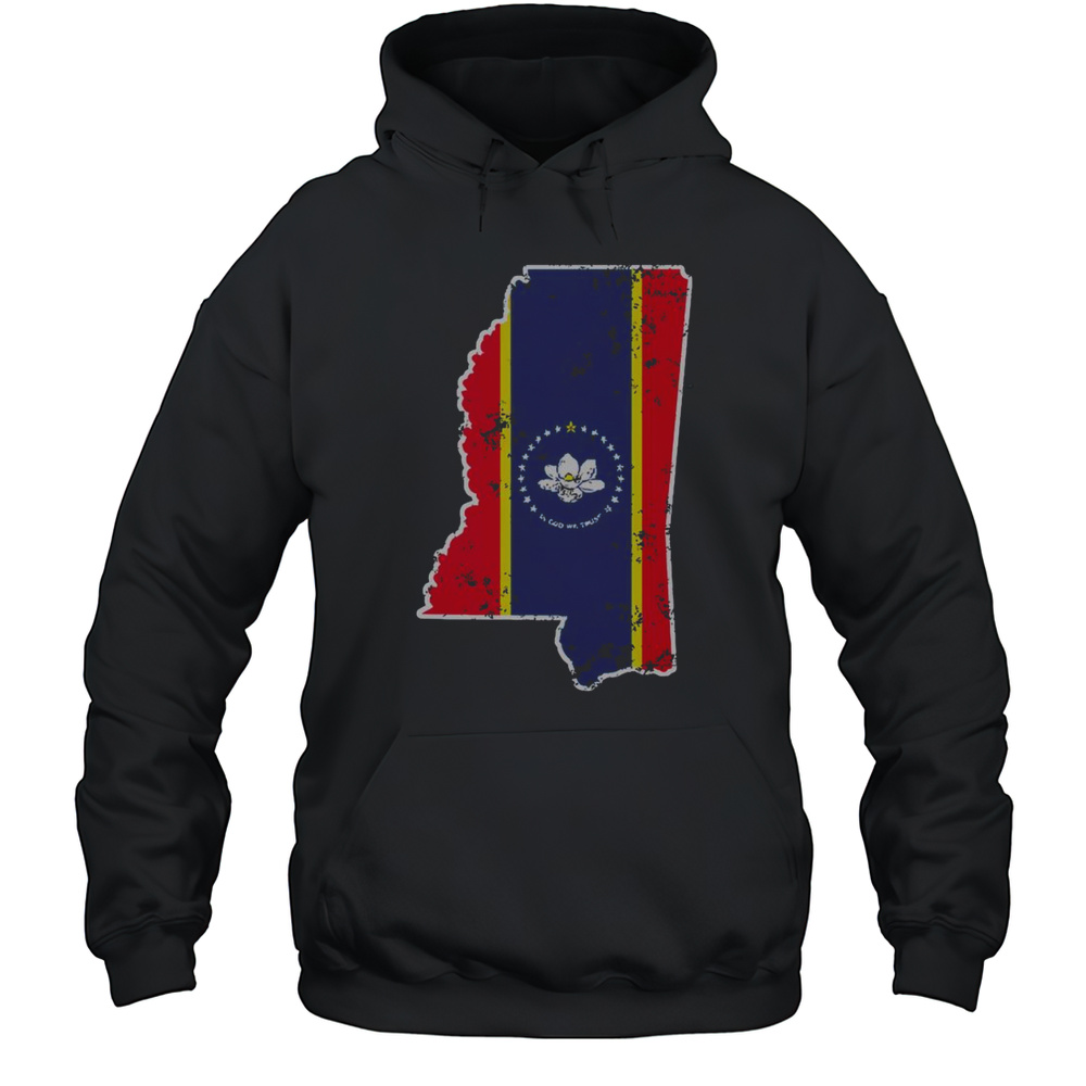 Nice Mississippi New State Flag Weathered Design Southerner T-Shirt Unisex Hoodie