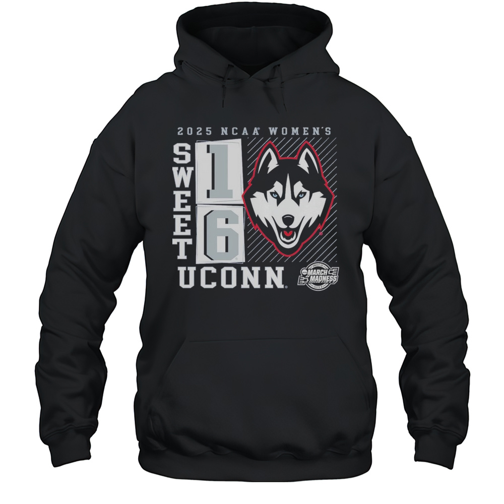 Sweet 16 UConn Huskies 2025 NCAA Womens Basketball Tournament March Madness No Look Pass T-shirt Unisex Hoodie
