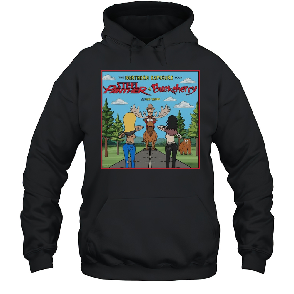 The Northern Exposure Tour 2025 Steel Panther  Buckcherry With Special Guest Kurt Deimer T-shirt Unisex Hoodie