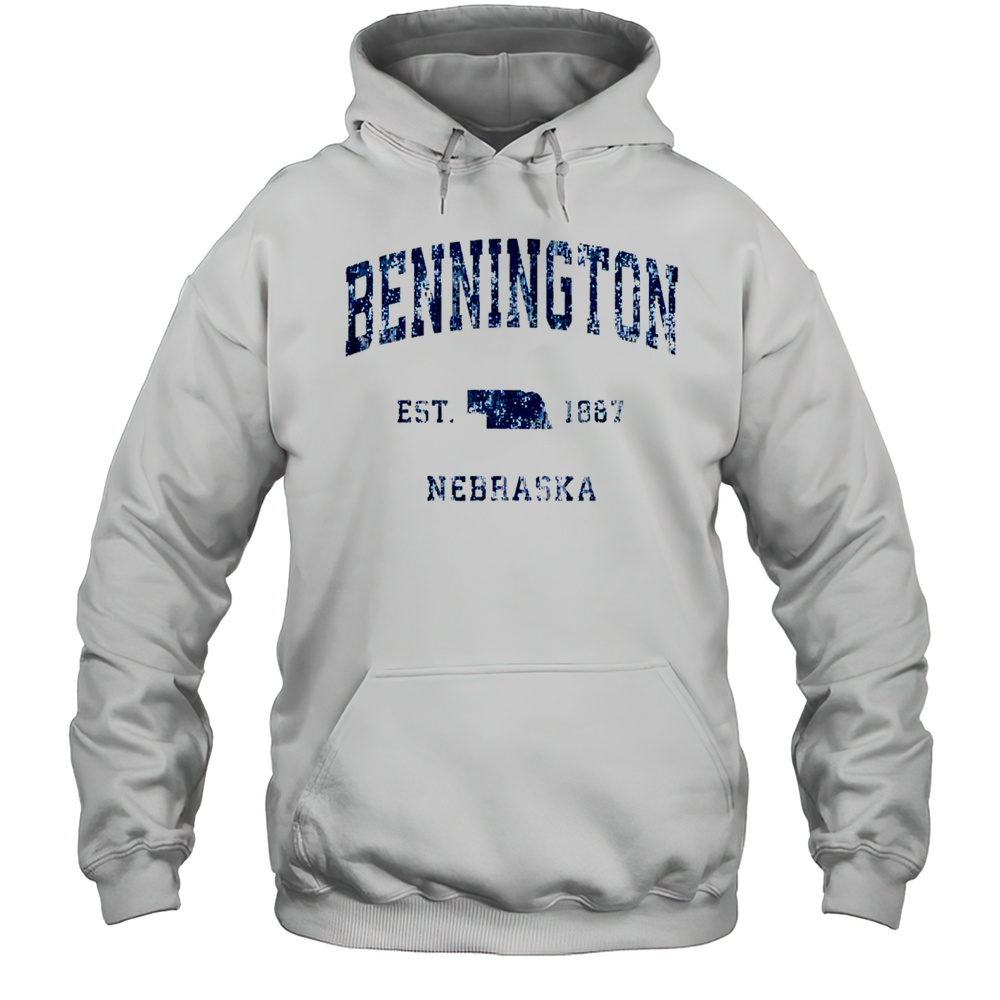 Top Bennington Nebraska Est 1887 NE Vintage Athletic Sports T-Shirt Unisex Hoodie