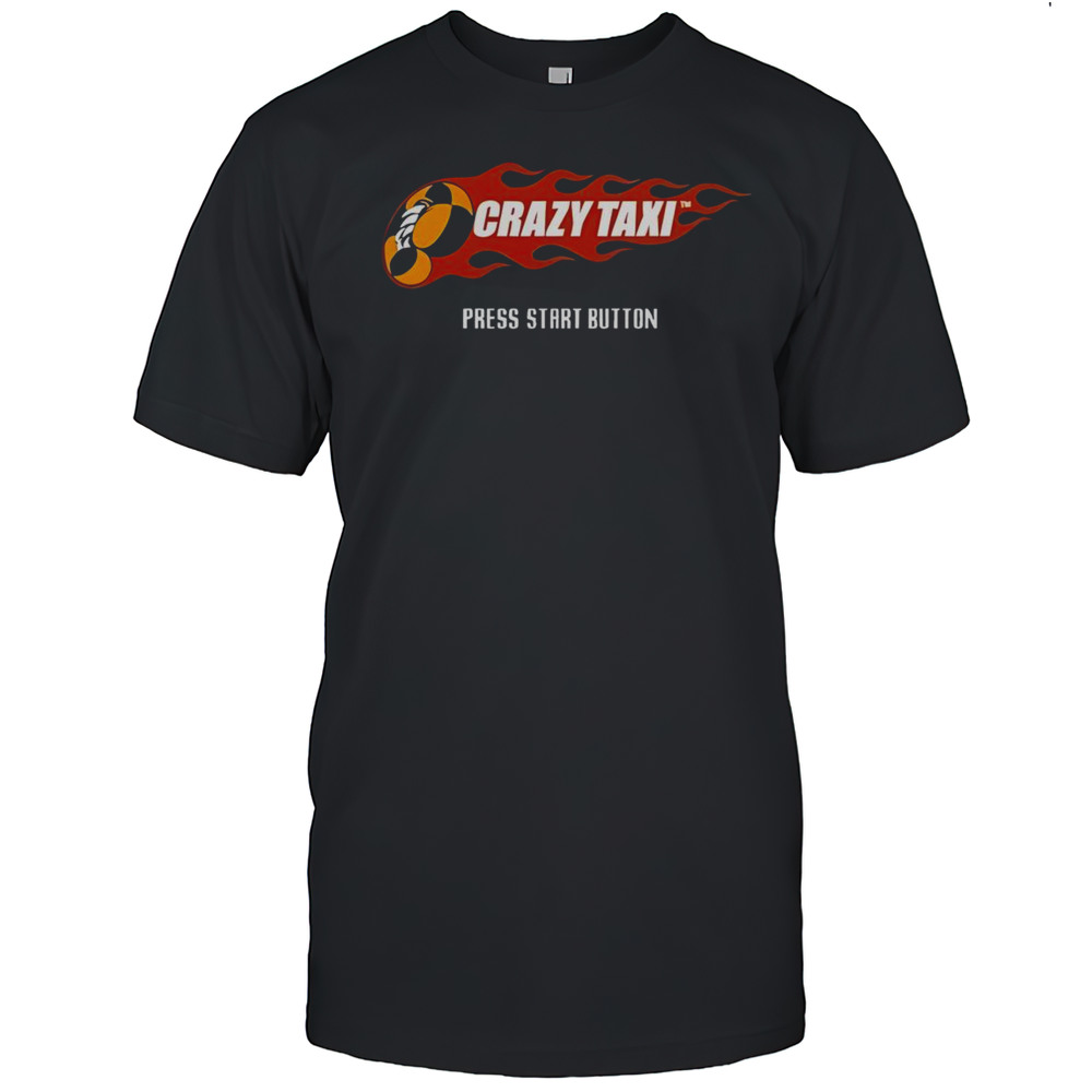 Top Crazy Taxi Press Start Button T-Shirt