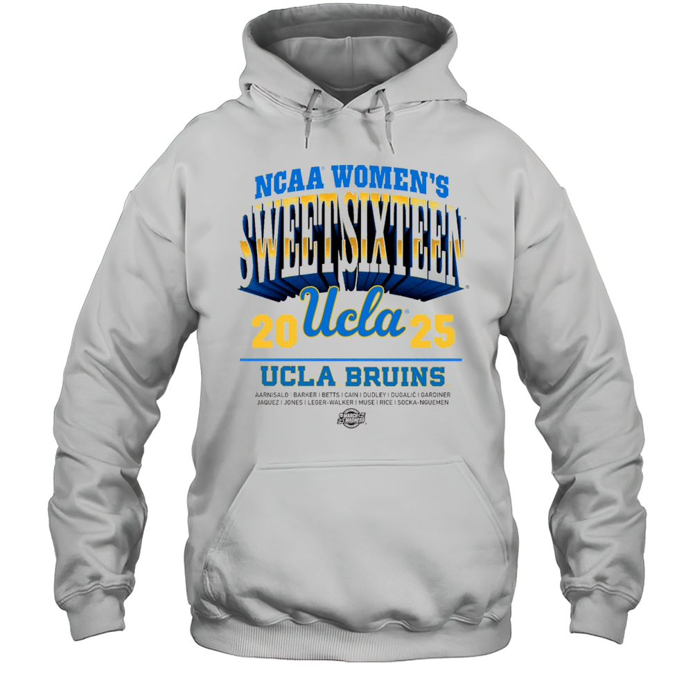 UCLA Bruins 2025 NCAA Mens Basketball Sweet Sixteen March Madness Aarnisalo Barker Betts T-shirt Unisex Hoodie