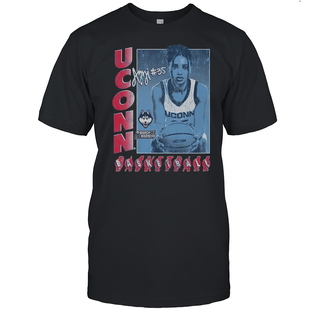 Uconn Huskies Basketball Azzi Fudd Box Light 2025 NCAA March Madness Signature Painting T-shirt