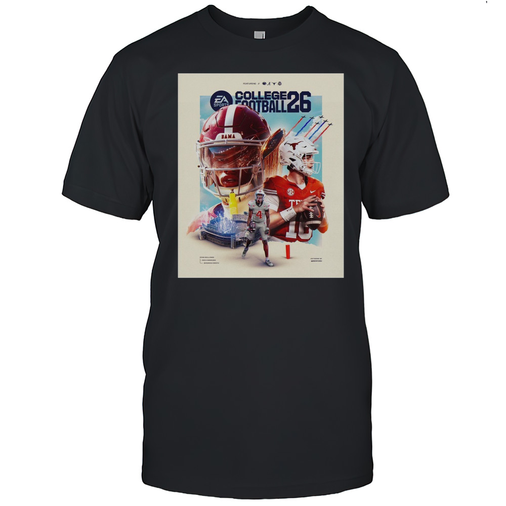 2025 Alabama Crimson Tide Ryan Williams Arch Manning Jeremiah Smith EA Sports College Football 26 T-shirt