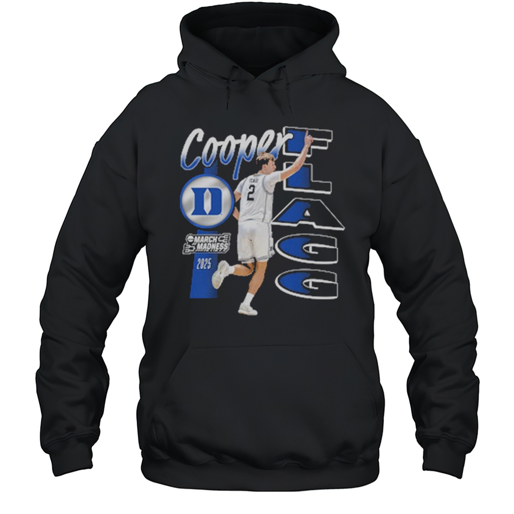 Cooper Flagg Duke Blue Devils March Madness 2025 NCAA Mens Basketball Graphic T-shirt Unisex Hoodie