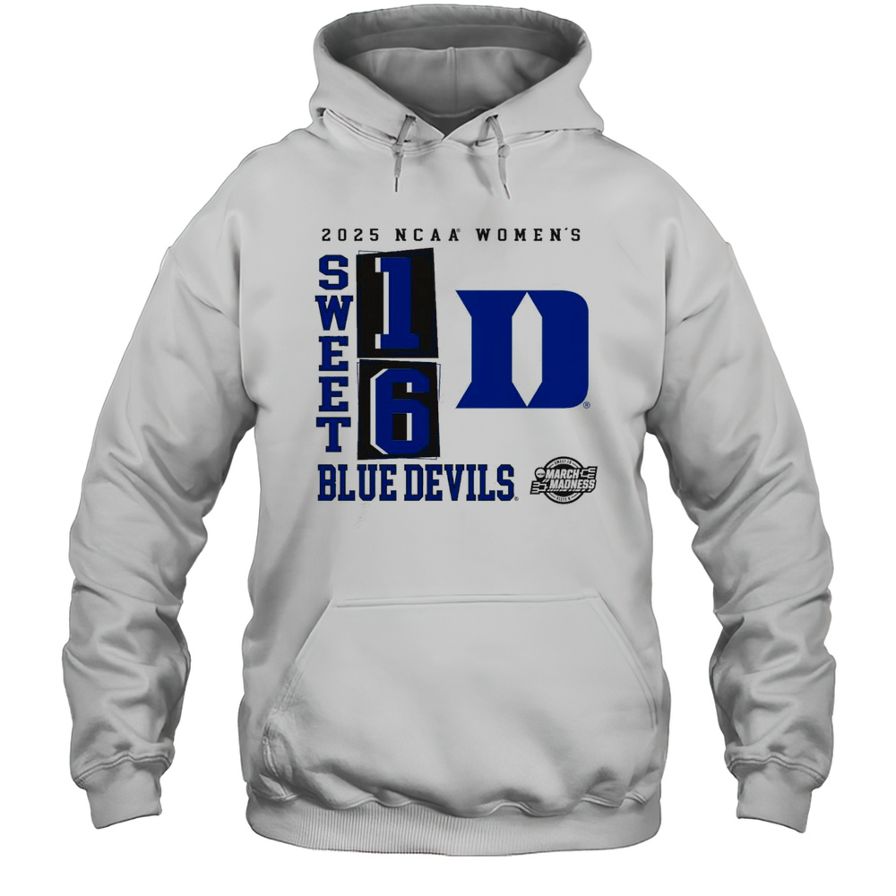 Duke Blue Devils 2025 NCAA Womens Basketball Tournament March Madness Sweet 16 Elite 8 No Look Pass Logos T-shirt Unisex Hoodie