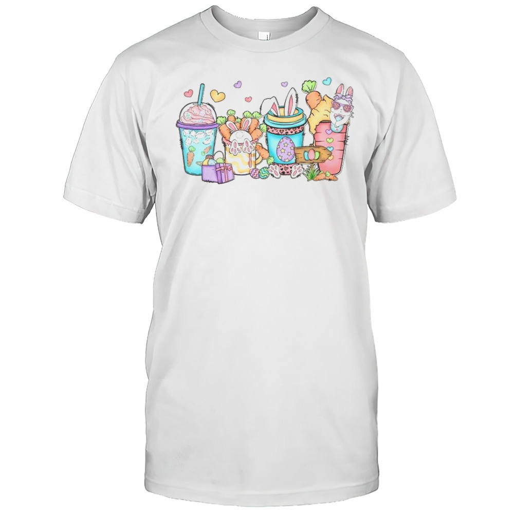 Easter Day Coffee Latte Cute Bunny Easter Shirt