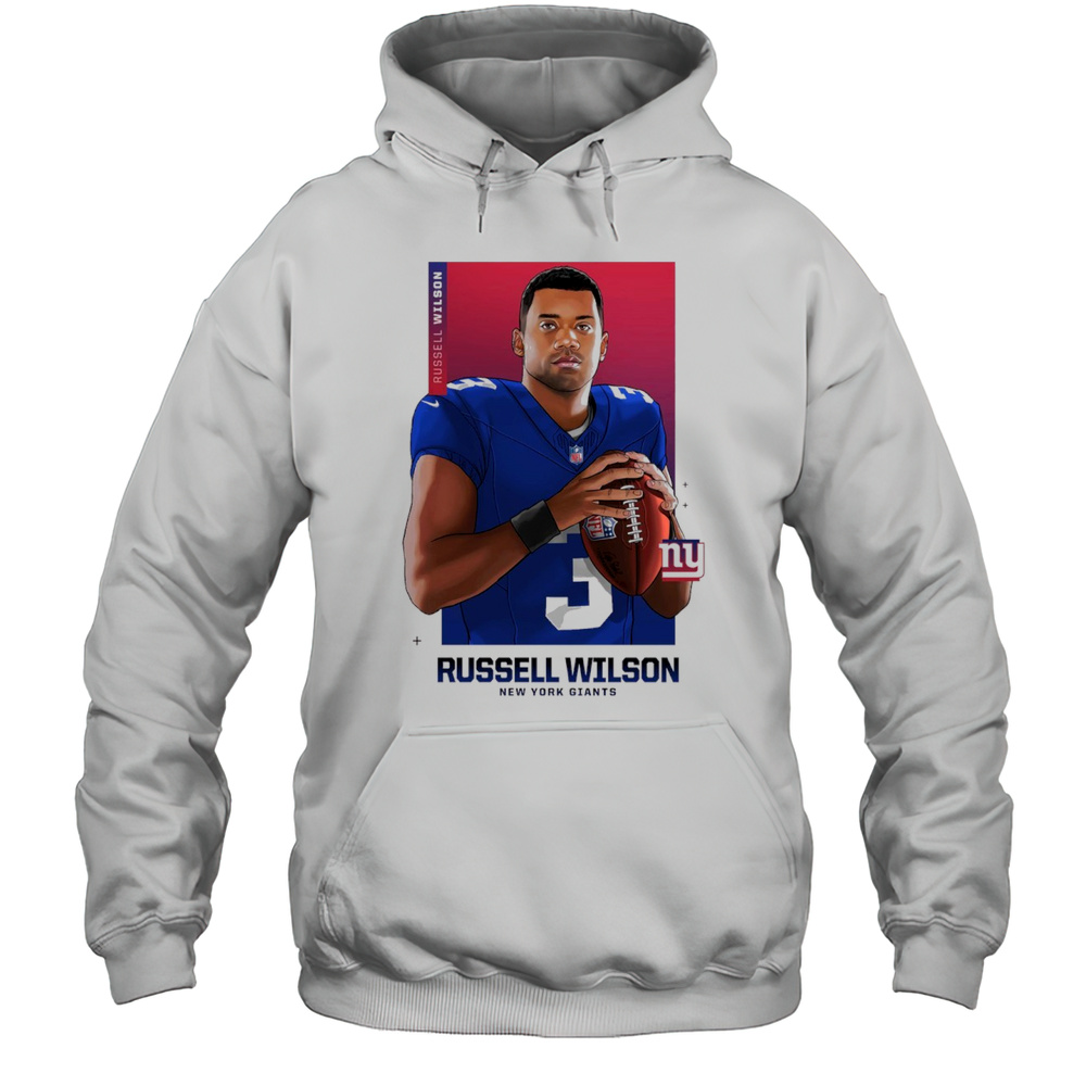 Russell Wilson New York Giants Football NFL Russ In The Big Painting T-shirt Unisex Hoodie