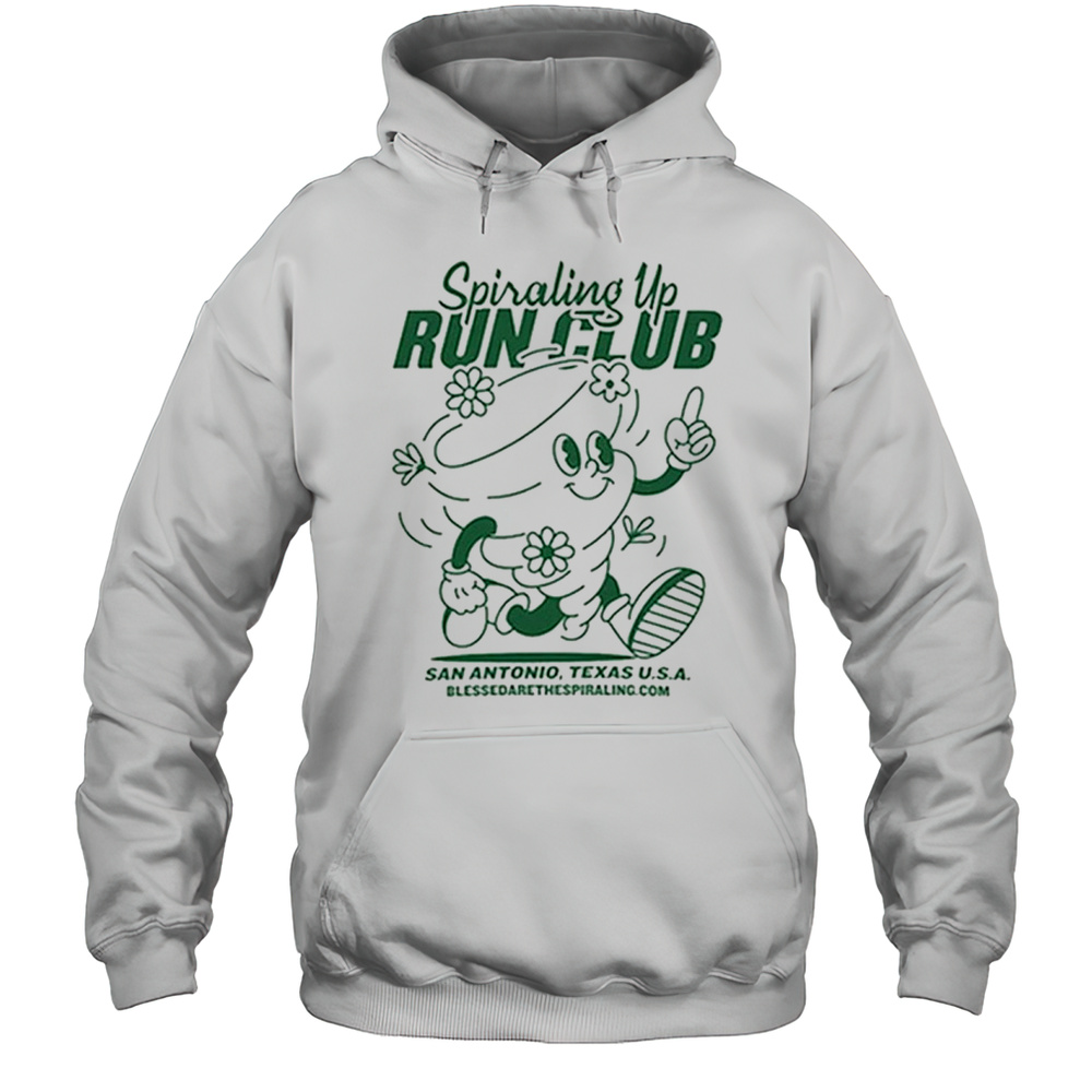 Spiraling Up Run Club San Antonio Texas U.S.A. Blessedarethespiraling.com Painting T-shirt Unisex Hoodie