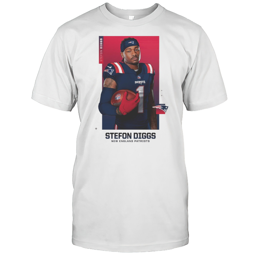 Stefon Diggs New England Patriots Football NFL New WR In New England Painting T-shirt