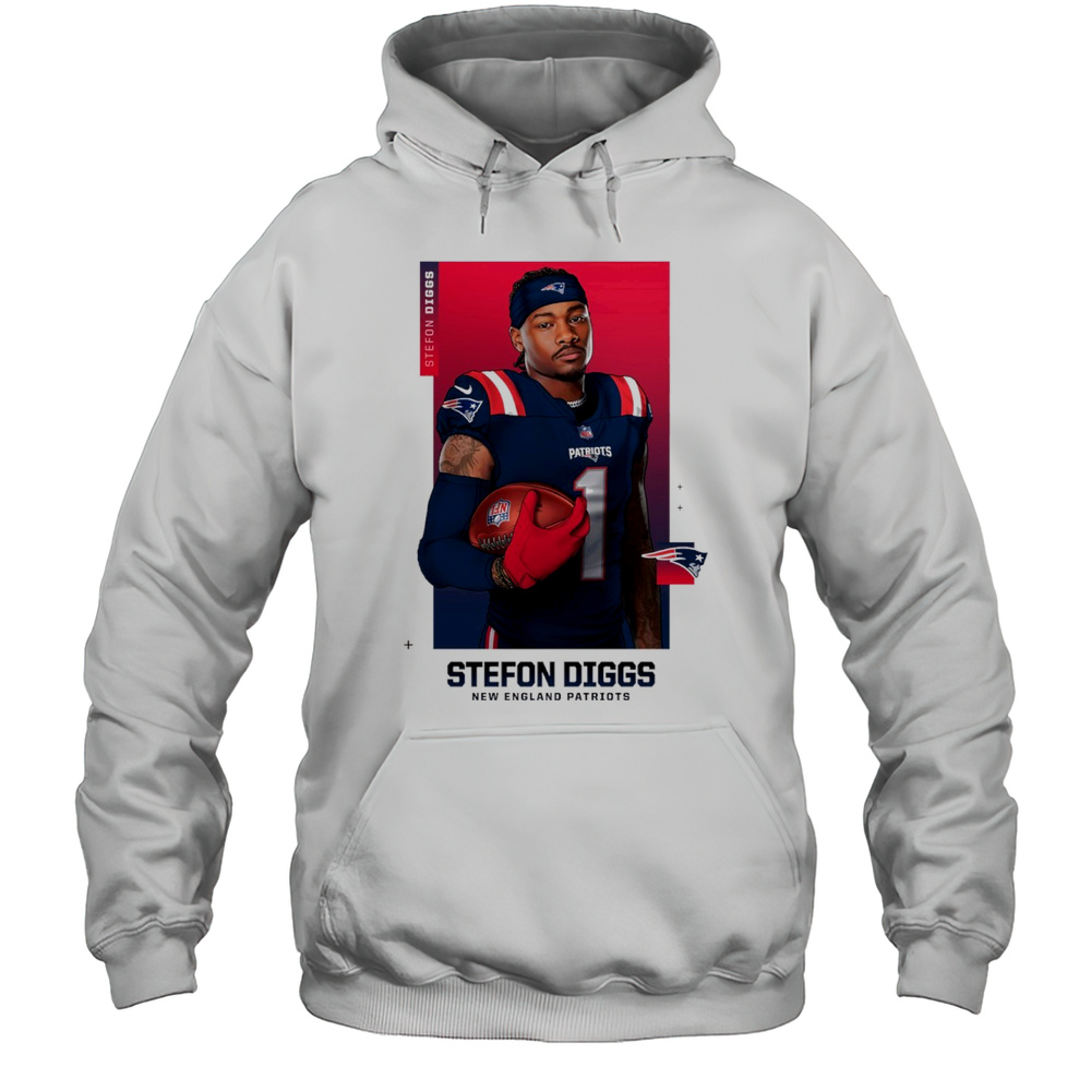 Stefon Diggs New England Patriots Football NFL New WR In New England Painting T-shirt Unisex Hoodie