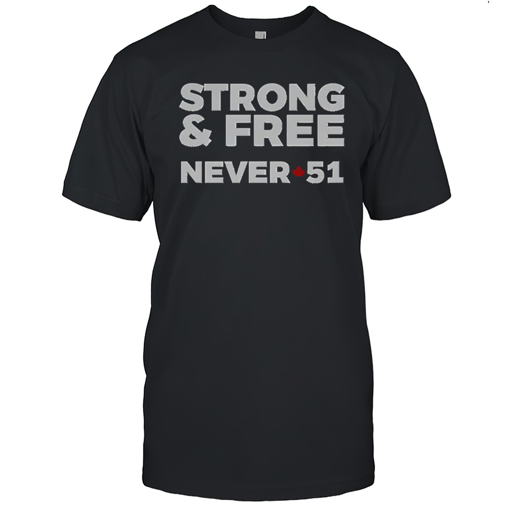 Strong And Free  Never 51 Shirt