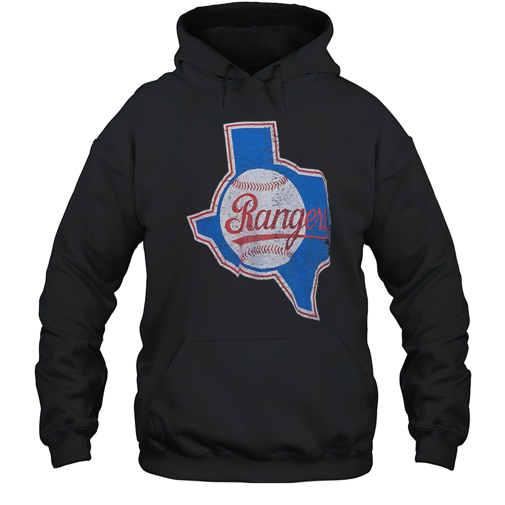 Texas Ranger Baseball Map Shirt Unisex Hoodie