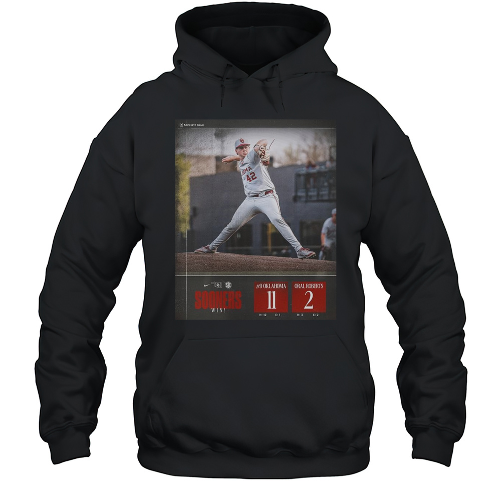 Tuesday Dub In T-Town Oklahoma Sooners Baseball Win 11-2 Oral Roberts Final Score SEC 2025 T-shirt Unisex Hoodie