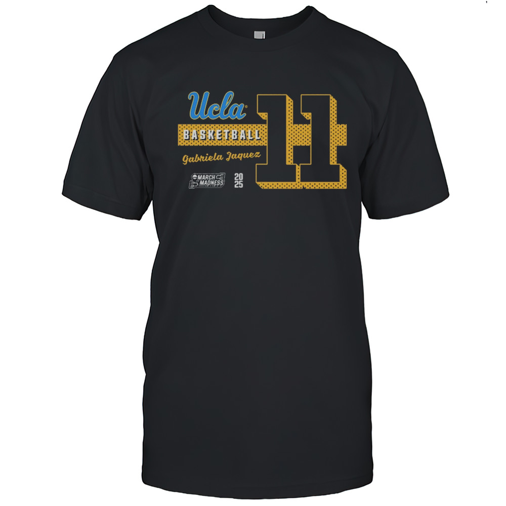 Gabriela Jaquez Block Letter 11 UCLA Bruins Basketball NCAA March Madness 2025 T-shirt