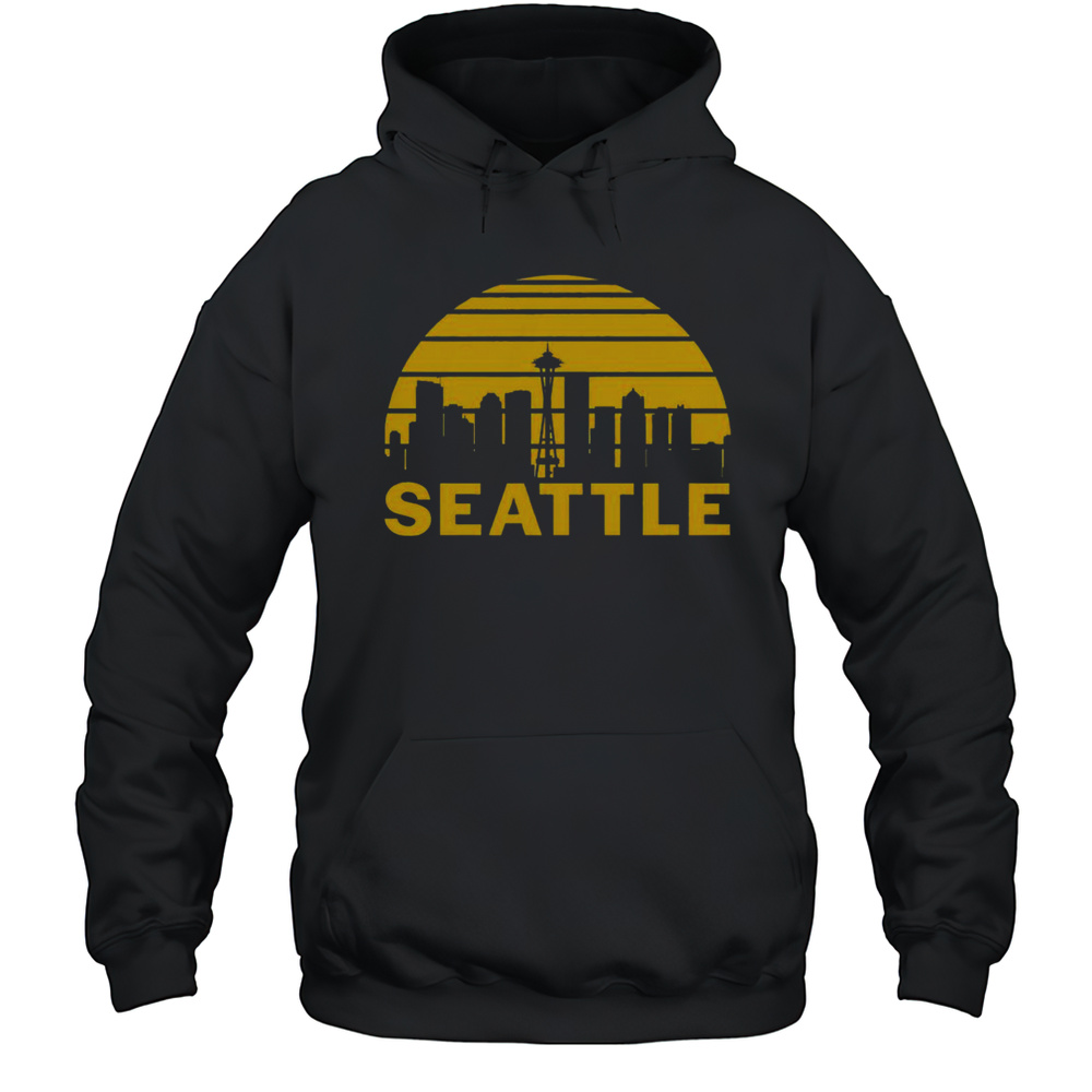 Good Vintage Seattle Washington Cityscape T-Shirt Unisex Hoodie