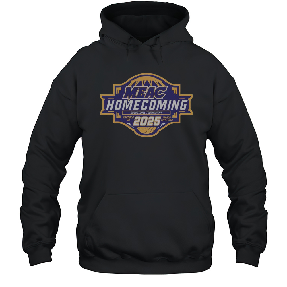 Official 2025 MEAC Homecoming Basketball Tournament Logo T-Shirt Unisex Hoodie