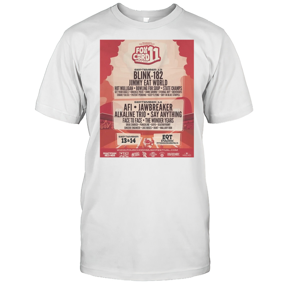Poster Blink-182 Jimmy Eat World Hot Mulligan Bowling For Soup State Champs September 13 2025 T-shirt