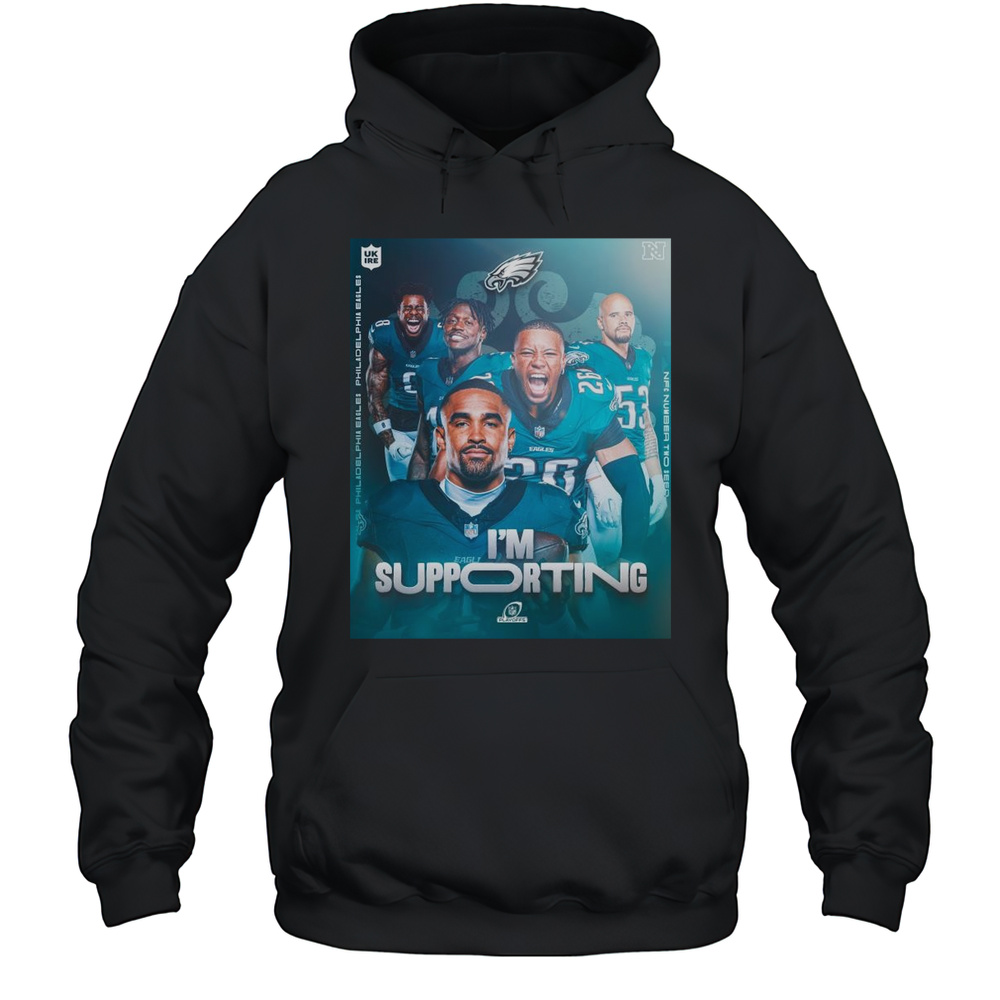 Poster Philadelphia Eagles Im Supporting NFC Number Two Seed In The NFL Football Playoffs 2024 T-shirt Unisex Hoodie