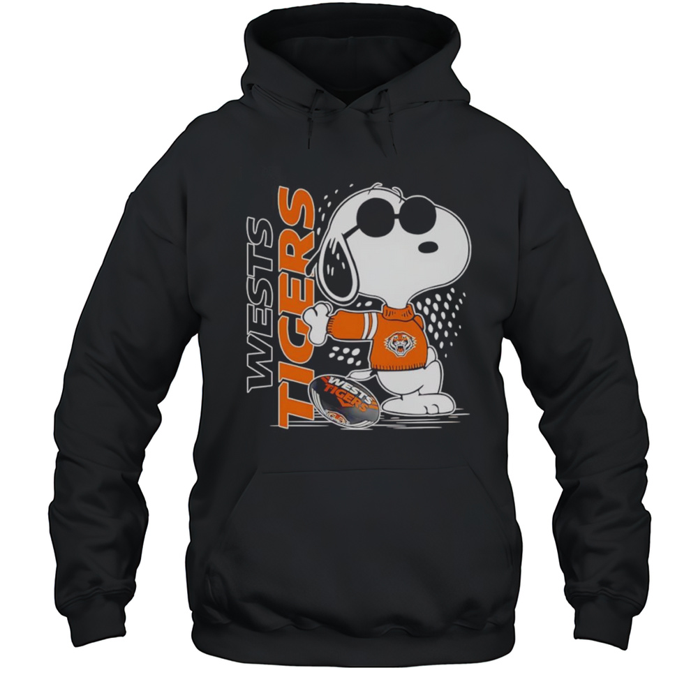 Snoopy Wests Tigers Football Shirt Unisex Hoodie