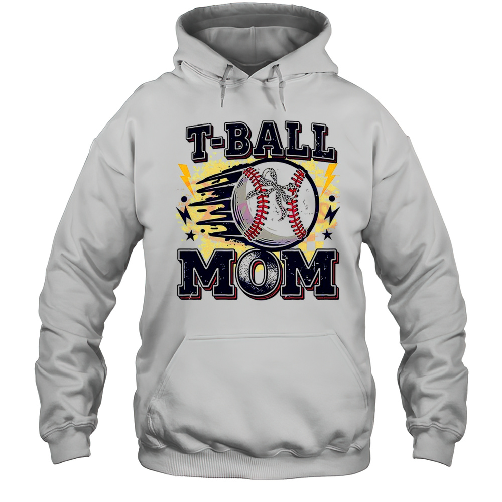 T Ball Mom Game Day Baseball Shirt Unisex Hoodie