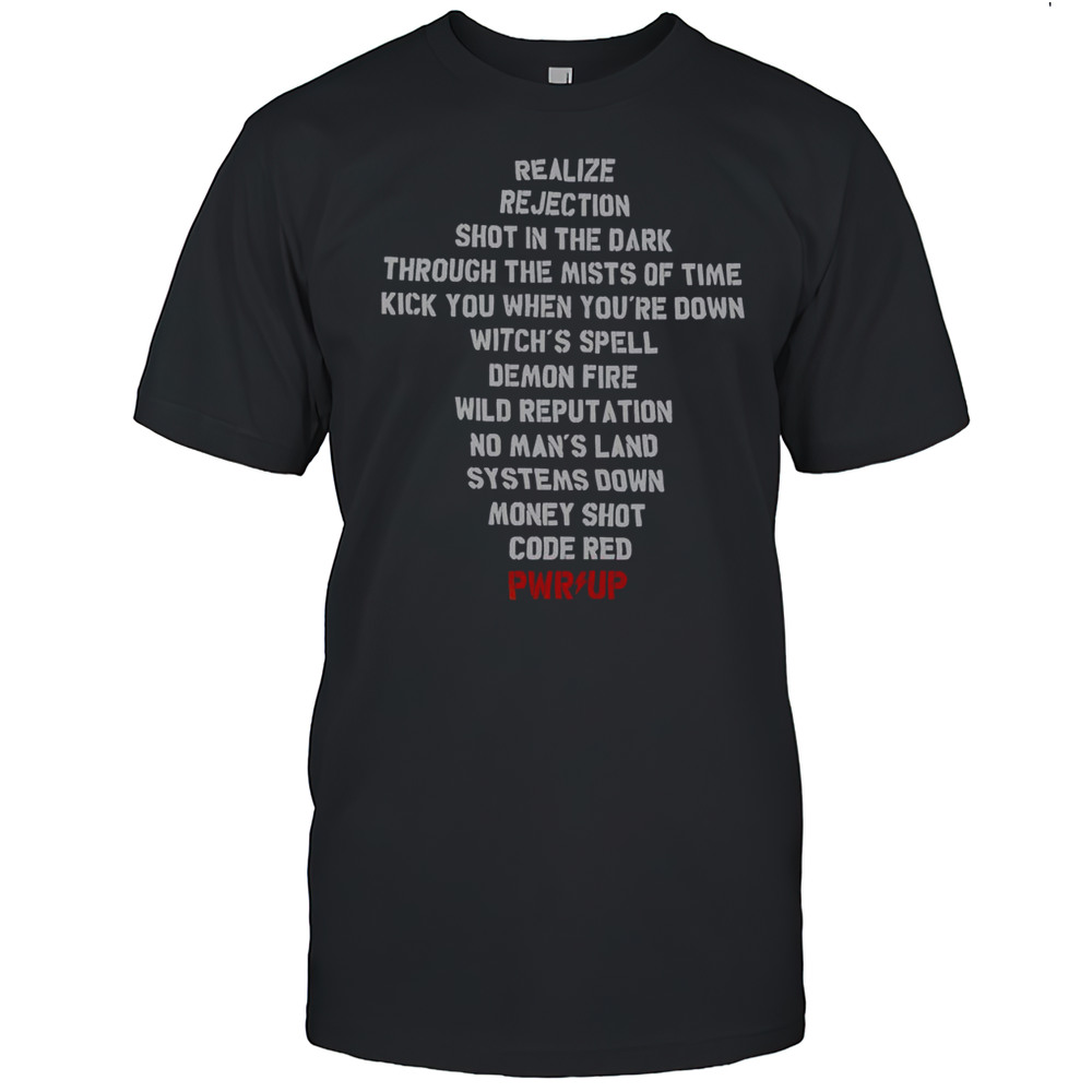 Top Realize Rejection Shot In The Dark Through The Mists Of Time T-Shirt
