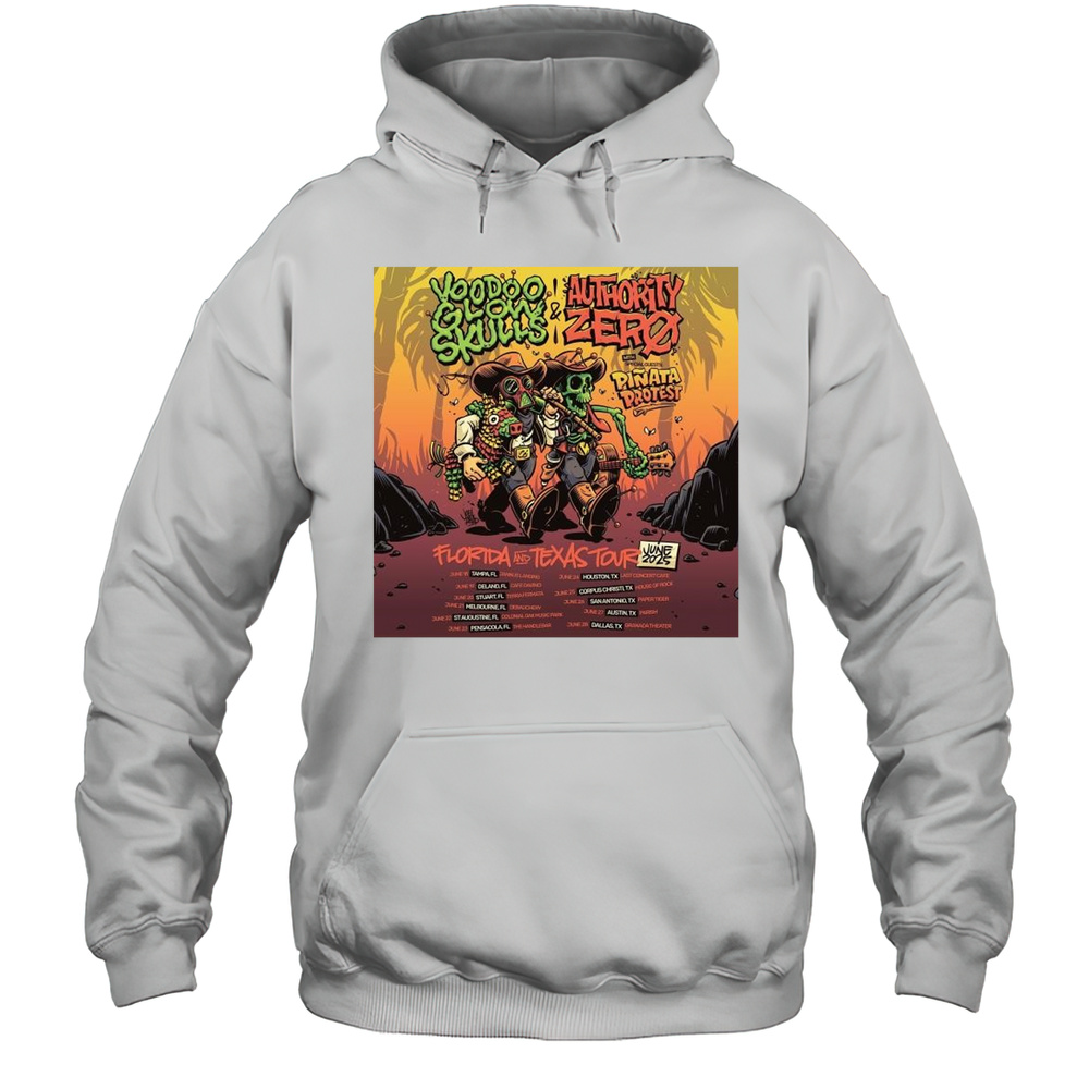 Voodoo Glow Skulls And Authority Zero With Pinata Protest Florida And Texas Tour June Dates 2025 Shirt Unisex Hoodie