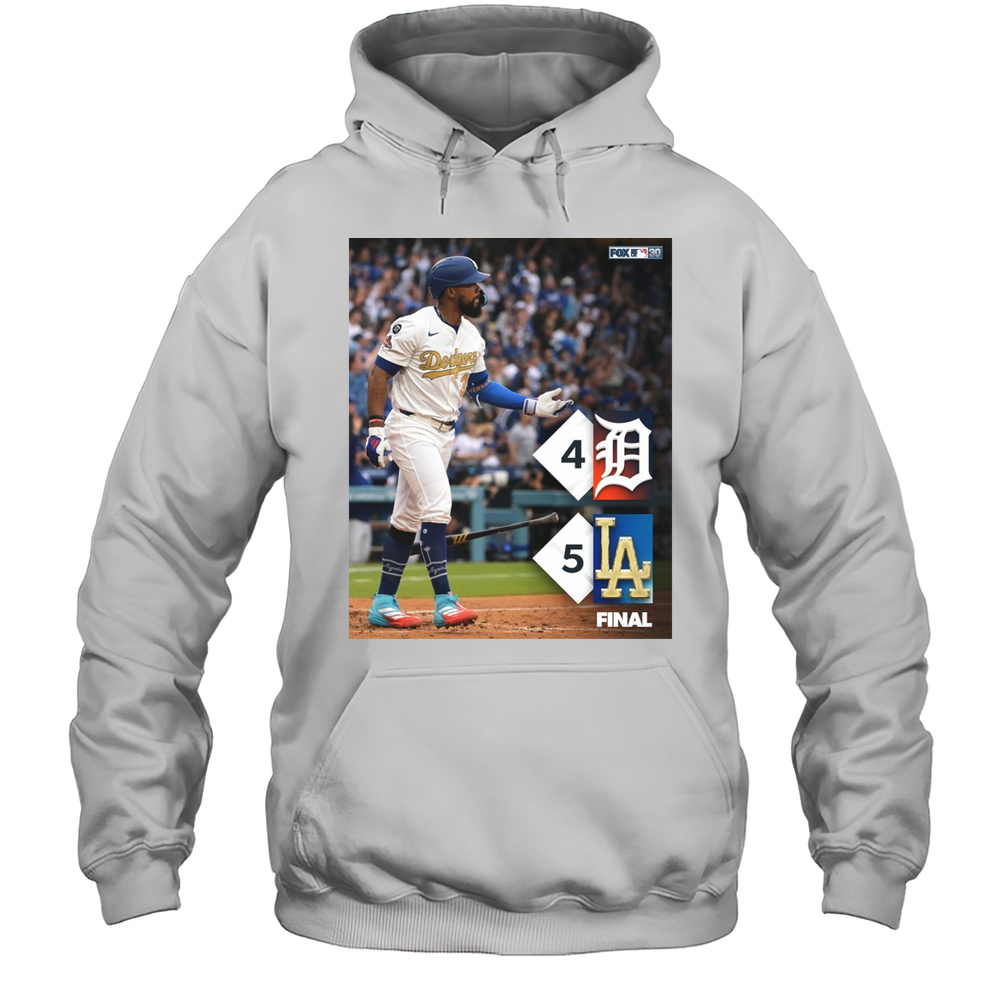 Detroit Tigers Vs Los Angeles Dodgers Final Score 4  5 MLB Opening Day In 2025 Poster T-shirt Unisex Hoodie