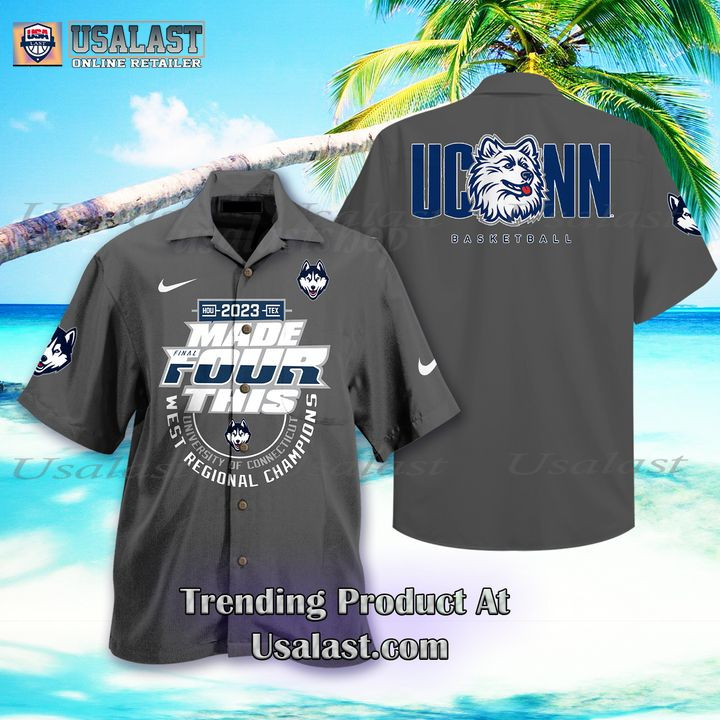 HOT Uconn Huskies NCAA 2023 Basketball Champions Gray Hawaiian Shirt