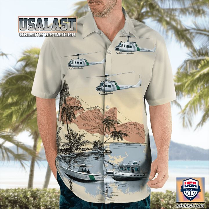 HOT United States Border Patrol Helicopter And Boats Aloha Hawaiian Shirt
