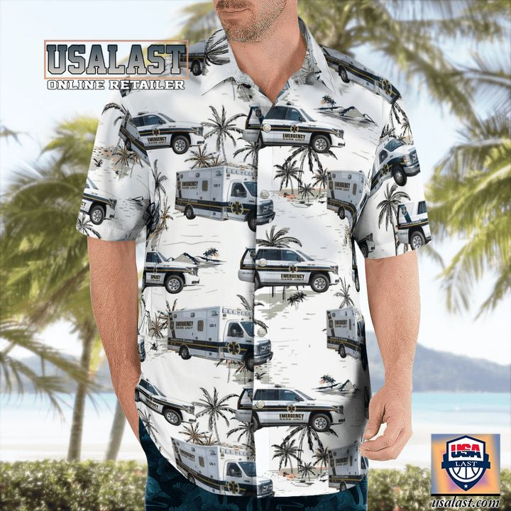 HOT University Of Delaware Emergency Care Unit Fleet Aloha Hawaiian Shirt