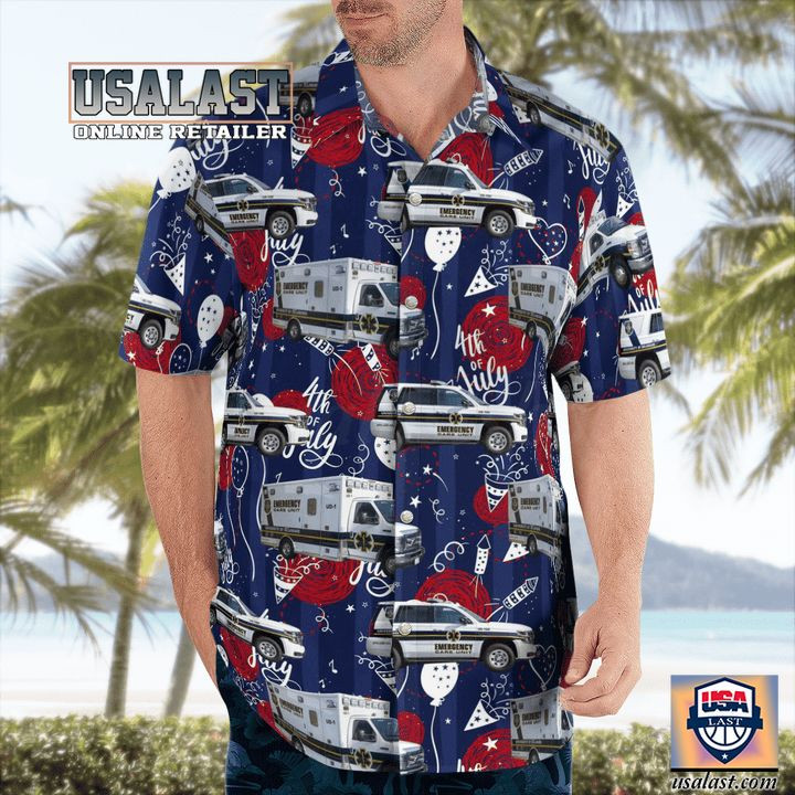 HOT University Of Delaware Emergency Care Unit Fleet Independence Day Aloha Hawaiian Shirt