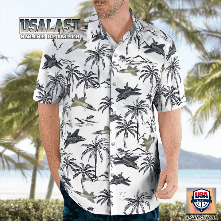 HOT US Air Force Lockheed Martin F-35 Lightning II Aloha Hawaiian Shirt