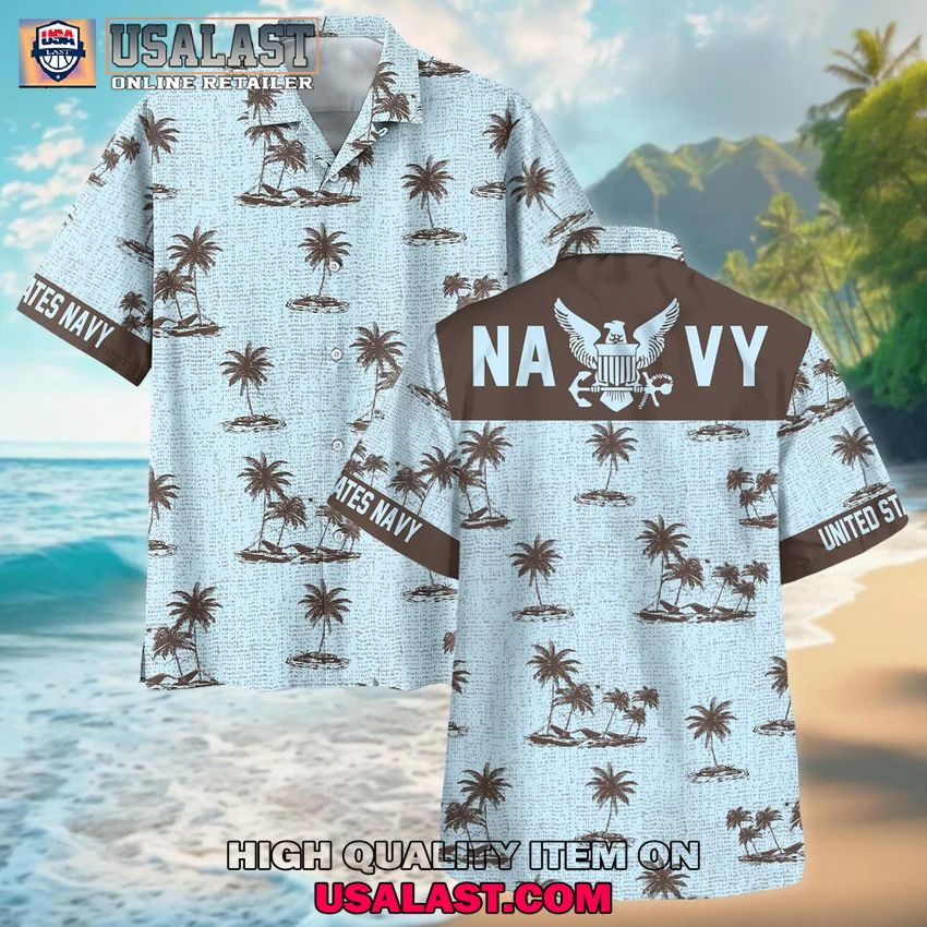 HOT U.S. Navy Veterans Retro Island Hawaiian Shirt